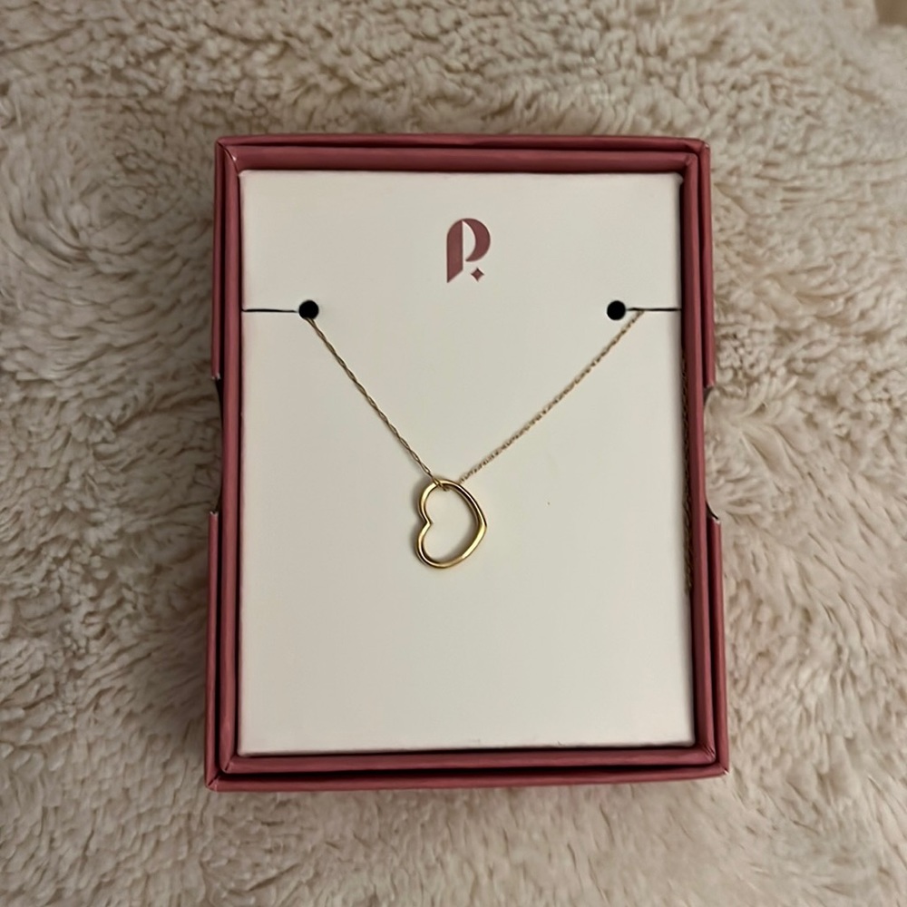 14K Yellow Gold Rope Chain with 14K Floating Heart, Beautiful EUC - Picture 2 of 6